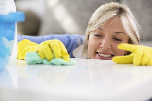 Dusty curtains needing professional cleaning in West Hendon